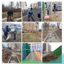Генеральная уборка дворов и подъездов продолжается
