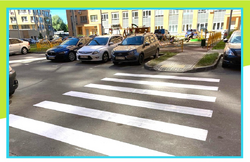Дорожная разметка на дворовой территории